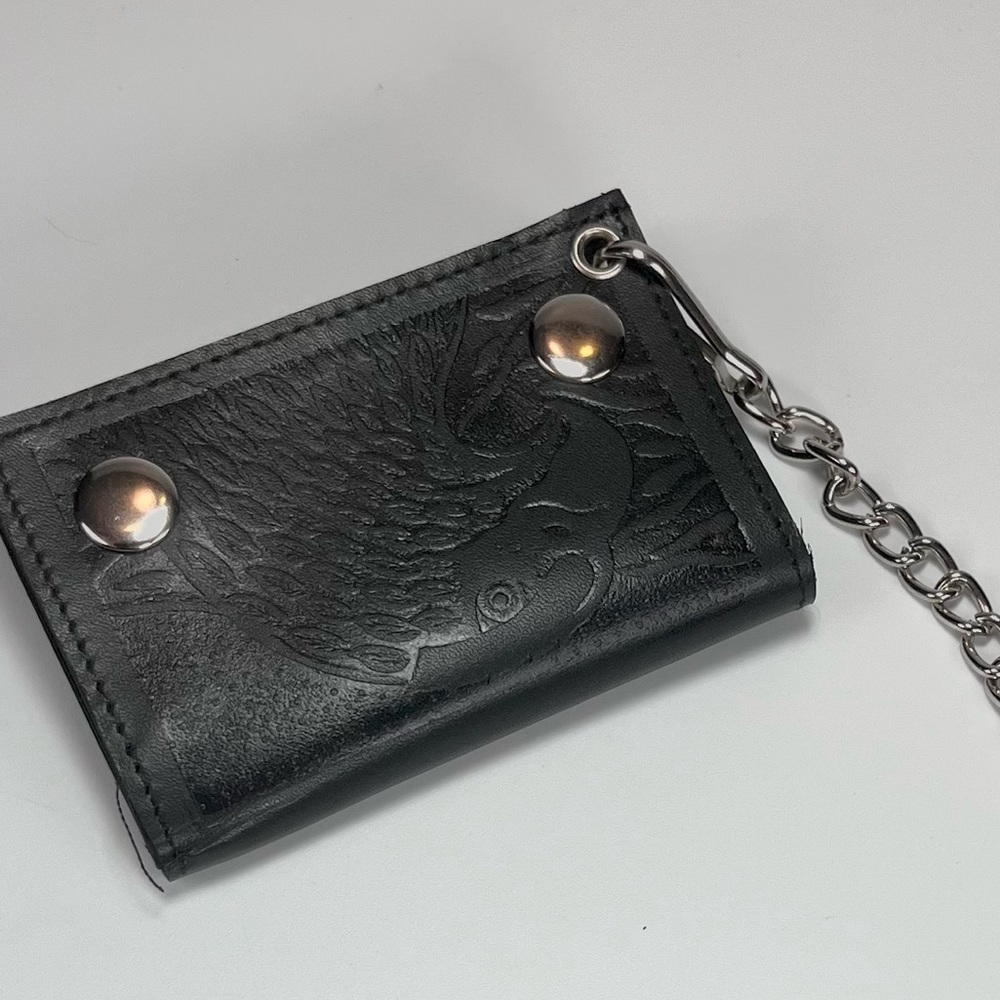 Biker Eagle Trifold chain Wallet